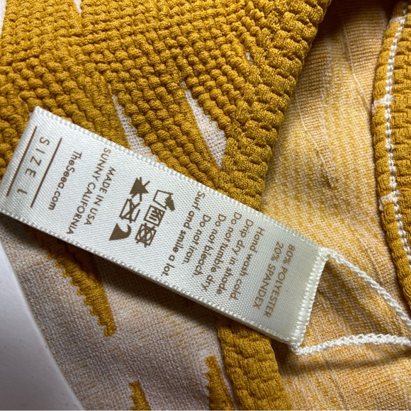 New Seea Georgia Bottoms Palomar Rashguard Top Areia Geometric Swimwear Bikini L - Picture 13 of 14